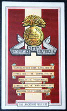 THE LANCASHIRE FUSILIERS   First World War Battle Honours   Vintage Card  JE29MS