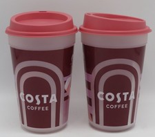 2 COSTA coffee plastic cups