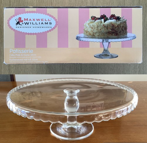 Glass footed cake stand - glass,