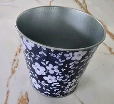 Ikea Muskotnot Navy And White Plant Pot Metal.