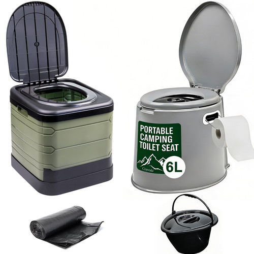 Portable toilet camping chair - toilet,