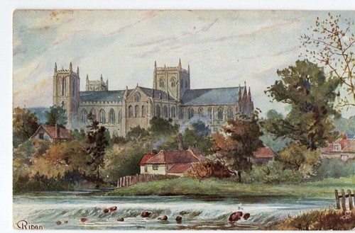 Vintage ripon postcard - ripon,