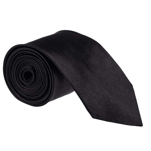 Mens tie plain silk funeral - plain,