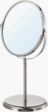 IKEA TRENSUM Stainless Steel Mirror 2-Sided Magnifying Shaving, Makeup, Eyebrow