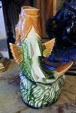 Vintage Japanese Porcelain Koi Fish Vases.