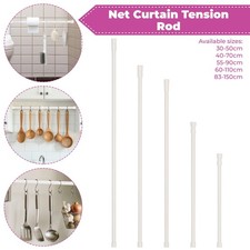 Curtain Pole for Voile Net – Spring Loaded Telescopic Tension Rod