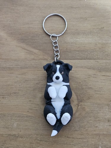 Border collie keychain - collie, dog