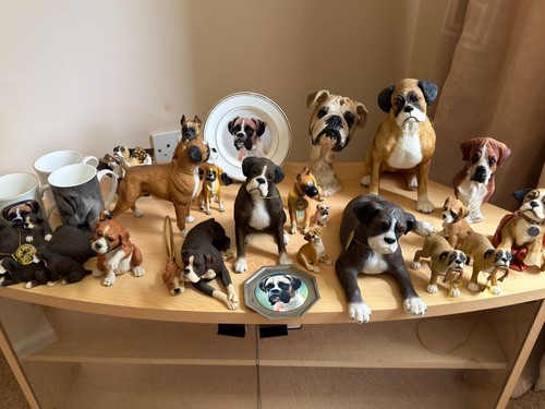 23pc boxer dog figurine - 23pc,