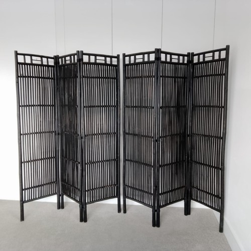 Black wooden slated japanese - black,