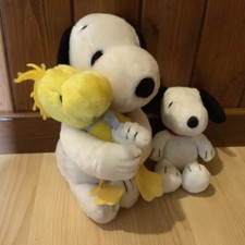 Snoopy 1968 Plush Toy with Woodstock 1972 Hugging Arms  Soft Toys Peanuts VGC