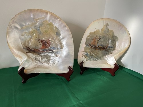 Pair antique hand painted - antique, hand-painted