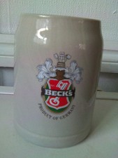 BECKS BEER 0.5L STONEWARE STEIN/TANKARD