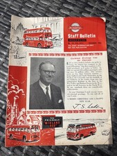 Collectible Midland Red Bus Co. Staff Bulletin Dec. 1962