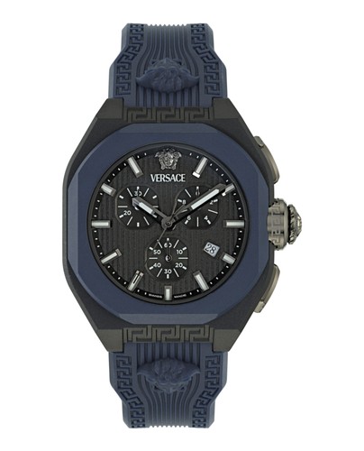 Versace mens black 44mm strap - mens,