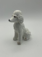 Vintage Ceramic white Poodle Dog Figurine. V.G.C.