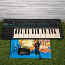 Vintage Yahama Porta Sound PSS-130 Electronic Keyboard Piano With Power Supply 