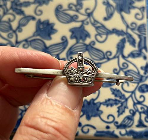 Silver brooch bar - brooch, pin