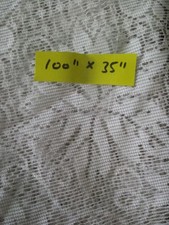 Net Curtains Jardiniere White Width 100" x Drop 25/35" Slot Top Wire/Rod - Used