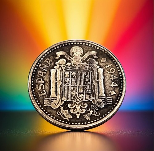 Spain peseta coin - coin, great
