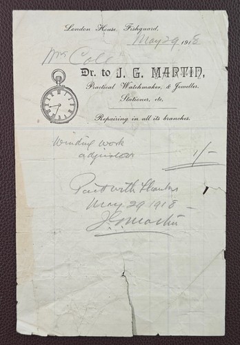 1918 martin watchmaker - g.,