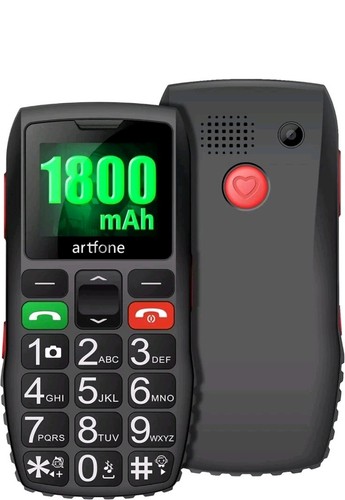 Artfone black big button - black,big,