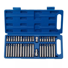 40PC Hex Torx Star Spline BIT Socket Set 3/8" 1/2"dr Long Short Reach Allen Key