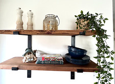 Rustic Wooden Scaffold Board Shelves Shelf, handmade, Bookshelf +2 Brackets/1