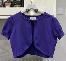DEBENHAMS Short Sleeved Purple Bolero SIZE 14 Petite