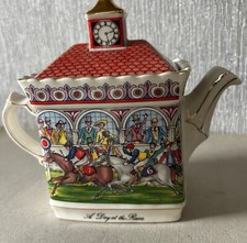 SADLER TEAPOT A DAY AT THE RACES PAVILLION  SERIES 4508 PERFECT CONDITION