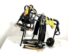 Driving Harness Quick Hitch Shetland In Top Quality Leather Colour Yellow/Black