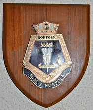 HMS Norfolk shield plaque