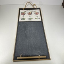 Rare Simon Drew Kitchen Beechwood Chalk Board ‘MOLED WINE’ Jute Rope