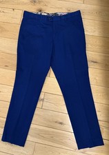 SIMON CARTER LONDON SHARK COBALT BLUE CHINO TROUSERS SIZE W34 L29 VGC 
