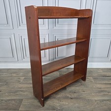 Retro Vintage Mid Century Oak Veneer Bookcase – Shelves – School / Utility Shelf