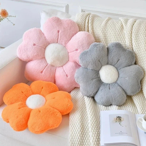 Floral plush cushions soft - cushions,