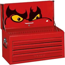 Teng Tools Red 26" Metal 4 Draw & Lid Classic Tool Storage Top Chest Box,TC804EV