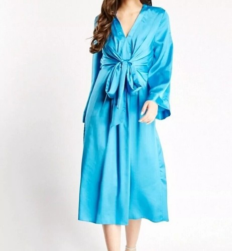 River island blue - blue, satin