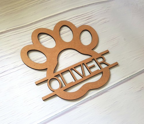 Wooden paw print - wooden,