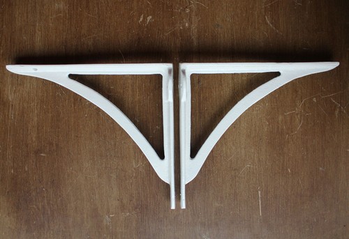 Pair white cast iron - pair,