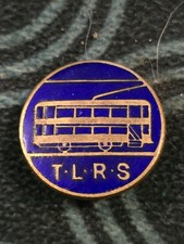 Tramway & Light Railway Society TLRS Blue Enamel Badge Pinback Transport