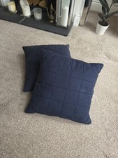 MARKS & SPENCER CUSHIONS. M&S. Navy Blue. Pair. Great Condition. 