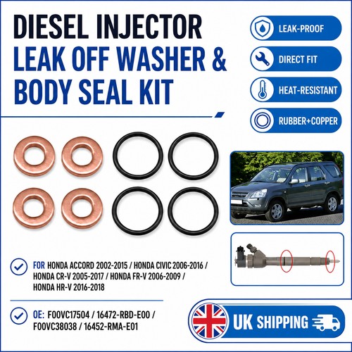 Injector seal washer kit for - seal,