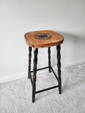 Wooden Perky Blinders Tall Bar Man Cave Stool 