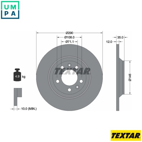 Brake disc 92129603 - brake, for