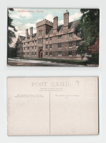 Vintage postcard wadham - vintage,
