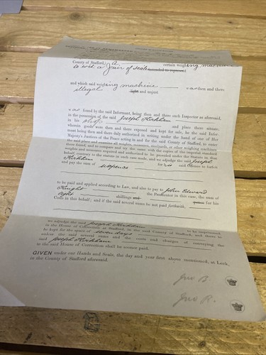 Old staffordshire document - old,