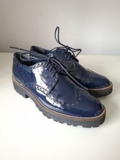 Red or Dead Navy Patent Brogue Lace up Shoes Size UK 5 EU 38