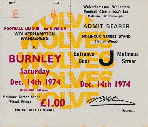 Ticket wolves burnley - wolves, v