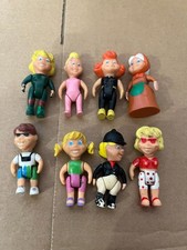 8x Vintage Miniature Oh Penny Figures Bluebird Toys Heavy Played Condition READ