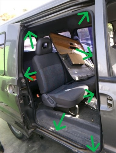 Right rear door rubber - door,